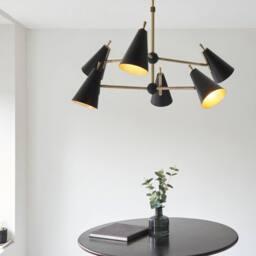 Netlighting 'ALTA' Multi Arm Dimmable Stylish Indoor Shade Pendant Ceiling Lamp in Yellow - thumbnail 3