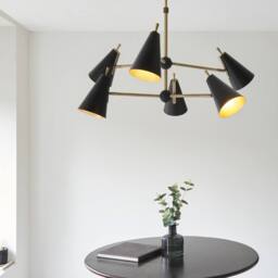Netlighting 'ALTA' Multi Arm Dimmable Stylish Indoor Shade Pendant Ceiling Lamp in Yellow - thumbnail 4