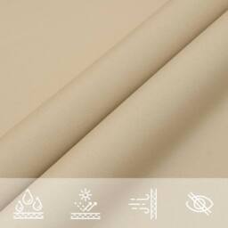 Berkfield Home Sunshade Sail Oxford Fabric Triangular 5x6x6 m Beige - thumbnail 6