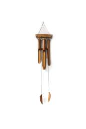 KDMD Natural Bamboo Windchime - 6 Large Tubes for Soothing Sound in Brown
