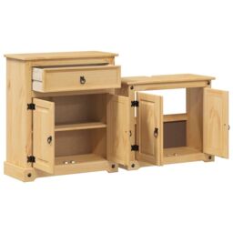 Berkfield Home 2 Piece Bathroom Furniture Set Corona Solid Wood Pine in Brown - thumbnail 4