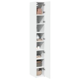 Berkfield Home Slim Storage Cabinet White 30x42.5x225 cm Engineered Wood - thumbnail 3