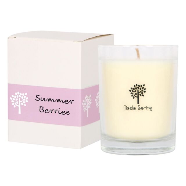 Nicola Spring 160g Soy Wax Scented Candle - Summer Berries - Aromatherapy Jar Candle in Clear - image 1