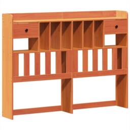 Berkfield Home Bookcase Bed without Mattress Wax Brown 160x200cm Solid Wood Pine - Size: 160x200 cm - thumbnail 7