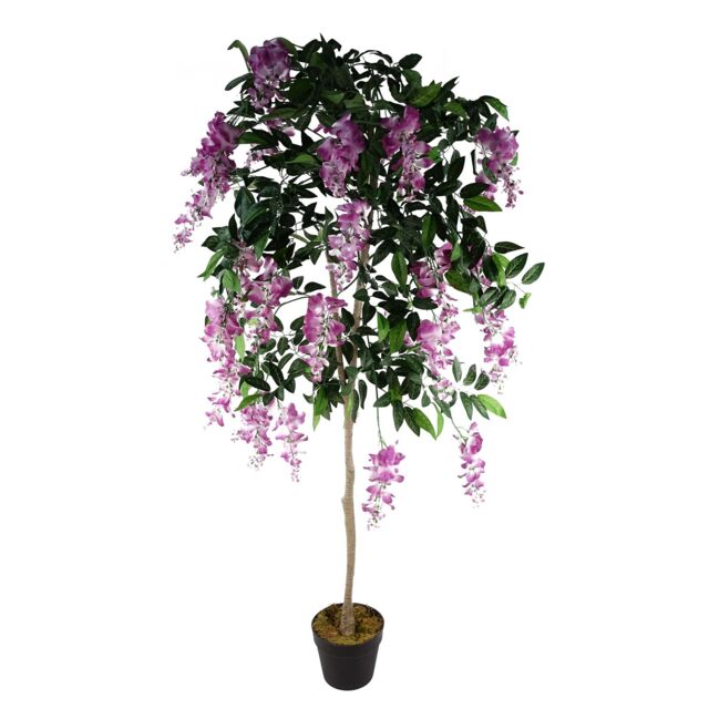 Leaf 150cm Artificial Light Pink Purple Wisteria Tree - image 1