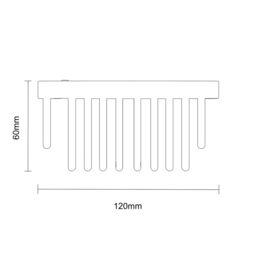 Showerdrape Clasico Wall Mounted Stainless Steel Chrome Oval Basket in Silver - thumbnail 3