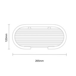 Showerdrape Clasico Wall Mounted Stainless Steel Chrome Oval Basket in Silver - thumbnail 2