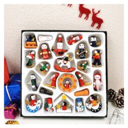 Obasyhig Christmas Wooden Doll Gift Box Set in Red - thumbnail 1