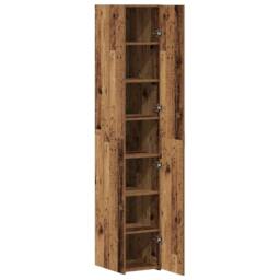 Berkfield Home Highboard Old Wood 30x42.5x185 cm Engineered Wood in Brown - thumbnail 5