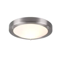 Netlighting Condus Modern Bathroom Ceiling Light Nickel Matt IP44 UK Stock in Grey
