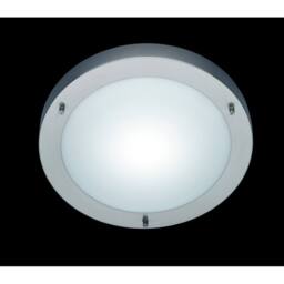 Netlighting Condus Modern Bathroom Ceiling Light Nickel Matt IP44 UK Stock in Grey - thumbnail 2