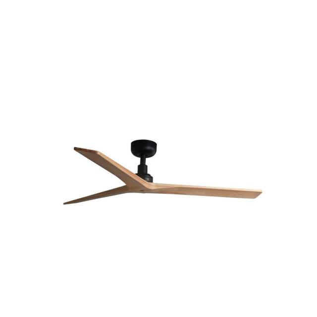 Netlighting Klim Medium Black Light Pine Wood DC Ceiling Fan 6 Speed - image 1