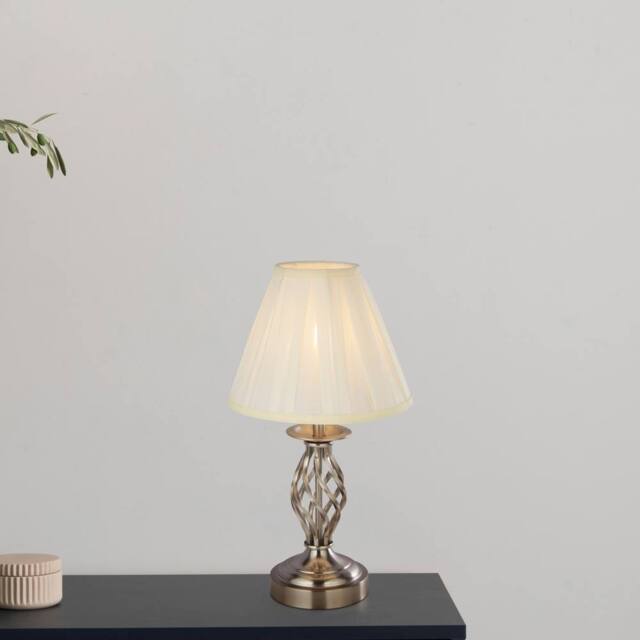 Lighting Collection SATIN SILVER TOUCH TABLE LAMP - image 1
