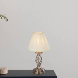 Lighting Collection SATIN SILVER TOUCH TABLE LAMP - thumbnail 1