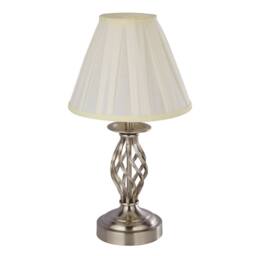 Lighting Collection SATIN SILVER TOUCH TABLE LAMP - thumbnail 3