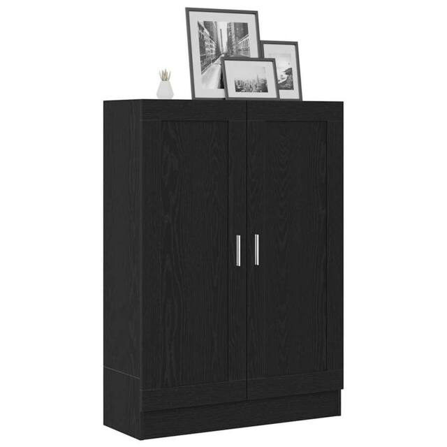 Berkfield Home Modern Black Oak Book Cabinet 82.5x30.5x115 cm Engineered Wood - image 1