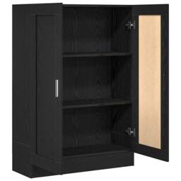 Berkfield Home Modern Black Oak Book Cabinet 82.5x30.5x115 cm Engineered Wood - thumbnail 5