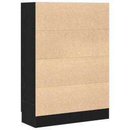 Berkfield Home Modern Black Oak Book Cabinet 82.5x30.5x115 cm Engineered Wood - thumbnail 6