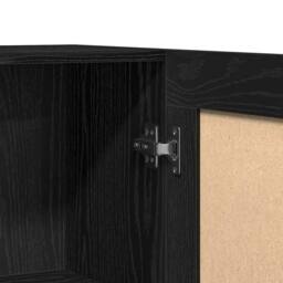 Berkfield Home Modern Black Oak Book Cabinet 82.5x30.5x115 cm Engineered Wood - thumbnail 9