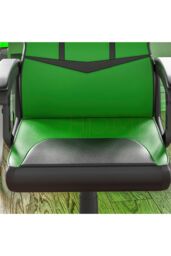 Home Discount Vida Designs Comet Racing Office Gaming Adjustable UKFR Fabric Chair in Green - thumbnail 4