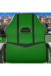 Home Discount Vida Designs Comet Racing Office Gaming Adjustable UKFR Fabric Chair in Green - thumbnail 3