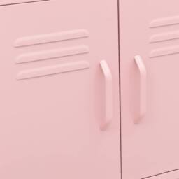 Berkfield Home Storage Cabinet Pink 60x35x56 cm Steel - Size: 60 x 35 x 56 cm - thumbnail 7