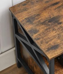 Modcraft Industrial TV Unit with Storage - Rustic Brown & Black TV Stand - Size: Large - thumbnail 3