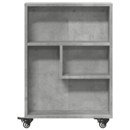 Berkfield Home Narrow Storage Trolley Concrete Grey 48x13x68 cm Engineered Wood - Size: 48 x 13 x 68 cm - thumbnail 4