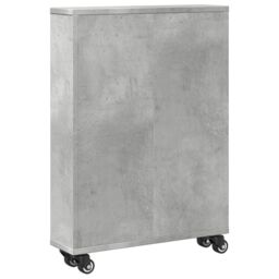 Berkfield Home Narrow Storage Trolley Concrete Grey 48x13x68 cm Engineered Wood - Size: 48 x 13 x 68 cm - thumbnail 6