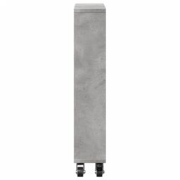 Berkfield Home Narrow Storage Trolley Concrete Grey 48x13x68 cm Engineered Wood - Size: 48 x 13 x 68 cm - thumbnail 5