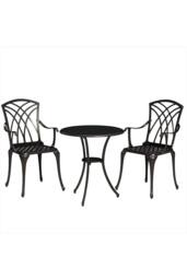 ERGOVEXA 3 Pieces Garden Dining Set, Bronze Tone