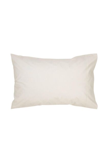 CHRISTY 400TC Luxury Cotton Sateen Plain Dye Pillowcases Pair in Cream - image 1