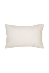 CHRISTY 400TC Luxury Cotton Sateen Plain Dye Pillowcases Pair in Cream - thumbnail 1