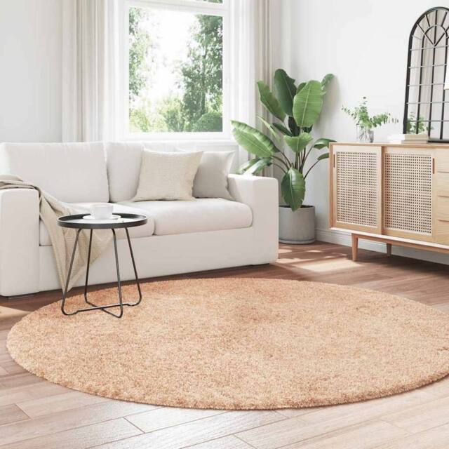 Berkfield Home Shaggy Rug High Pile NAVARRA Beige 200x200 cm Polyester - Size: Medium - image 1