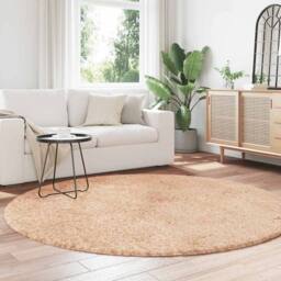 Berkfield Home Shaggy Rug High Pile NAVARRA Beige 200x200 cm Polyester - Size: Medium - thumbnail 1