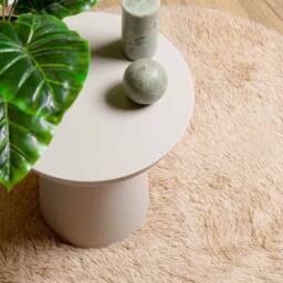 Berkfield Home Shaggy Rug High Pile NAVARRA Beige 200x200 cm Polyester - Size: Medium - thumbnail 8