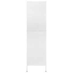 Berkfield Home Wardrobe White 90x50x180 cm Steel - Size: 90 x 50 x 180 cm - thumbnail 4