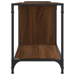 Berkfield Home TV Cabinet Brown Oak 203x37x50 cm Engineered Wood - Size: 203 x 37 x 50 cm - thumbnail 5