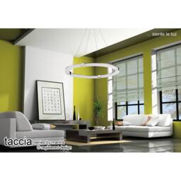 Netlighting TaccÃƒ ­a Pendant 28W LED Round 3000K 2500lm Chrome Frosted Acrylic in Grey - thumbnail 6