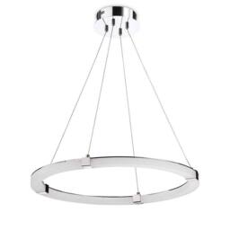 Netlighting TaccÃƒ ­a Pendant 28W LED Round 3000K 2500lm Chrome Frosted Acrylic in Grey
