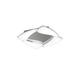 Netlighting Mistral Flush Flush Ceiling 24W LED 2160lm Chrome Frosted Acrylic in Grey