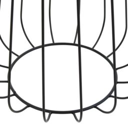 Orsina Tall Velvet Cage Stool With Grey Round Seat, Modern Bar Counter Stool, Velvet Barstool With Black Metal Base - thumbnail 3