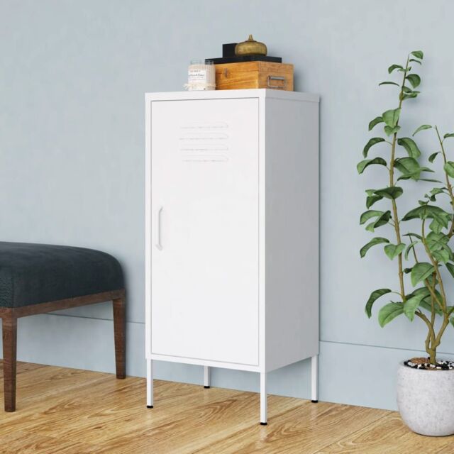Berkfield Home Storage Cabinet White 42.5x35x101.5 cm Steel - image 1