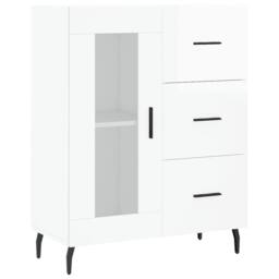 Berkfield Home Sideboard High Gloss White 69.5x34x90 cm Engineered Wood - thumbnail 3