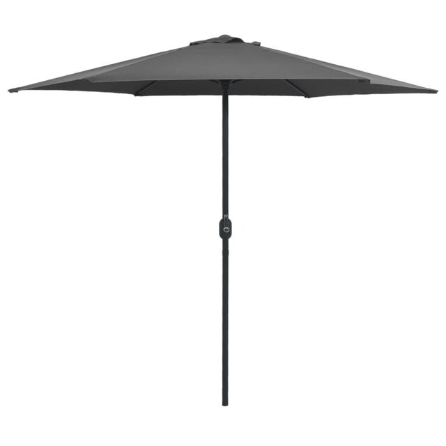 Berkfield Home Outdoor Parasol with Aluminium Pole 270x246 cm Anthracite in Black - image 1