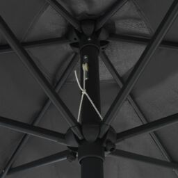 Berkfield Home Outdoor Parasol with Aluminium Pole 270x246 cm Anthracite in Black - thumbnail 5
