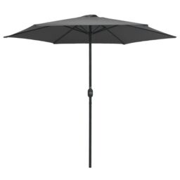 Berkfield Home Outdoor Parasol with Aluminium Pole 270x246 cm Anthracite in Black - thumbnail 2