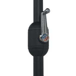 Berkfield Home Outdoor Parasol with Aluminium Pole 270x246 cm Anthracite in Black - thumbnail 6