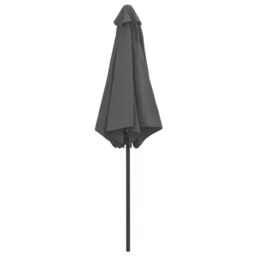 Berkfield Home Outdoor Parasol with Aluminium Pole 270x246 cm Anthracite in Black - thumbnail 4