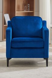 Living and Home Fleece Single Sofa Armchair in Blue